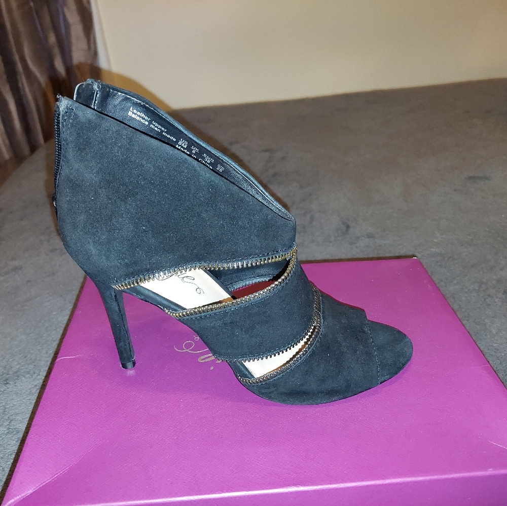 Black suede shoes